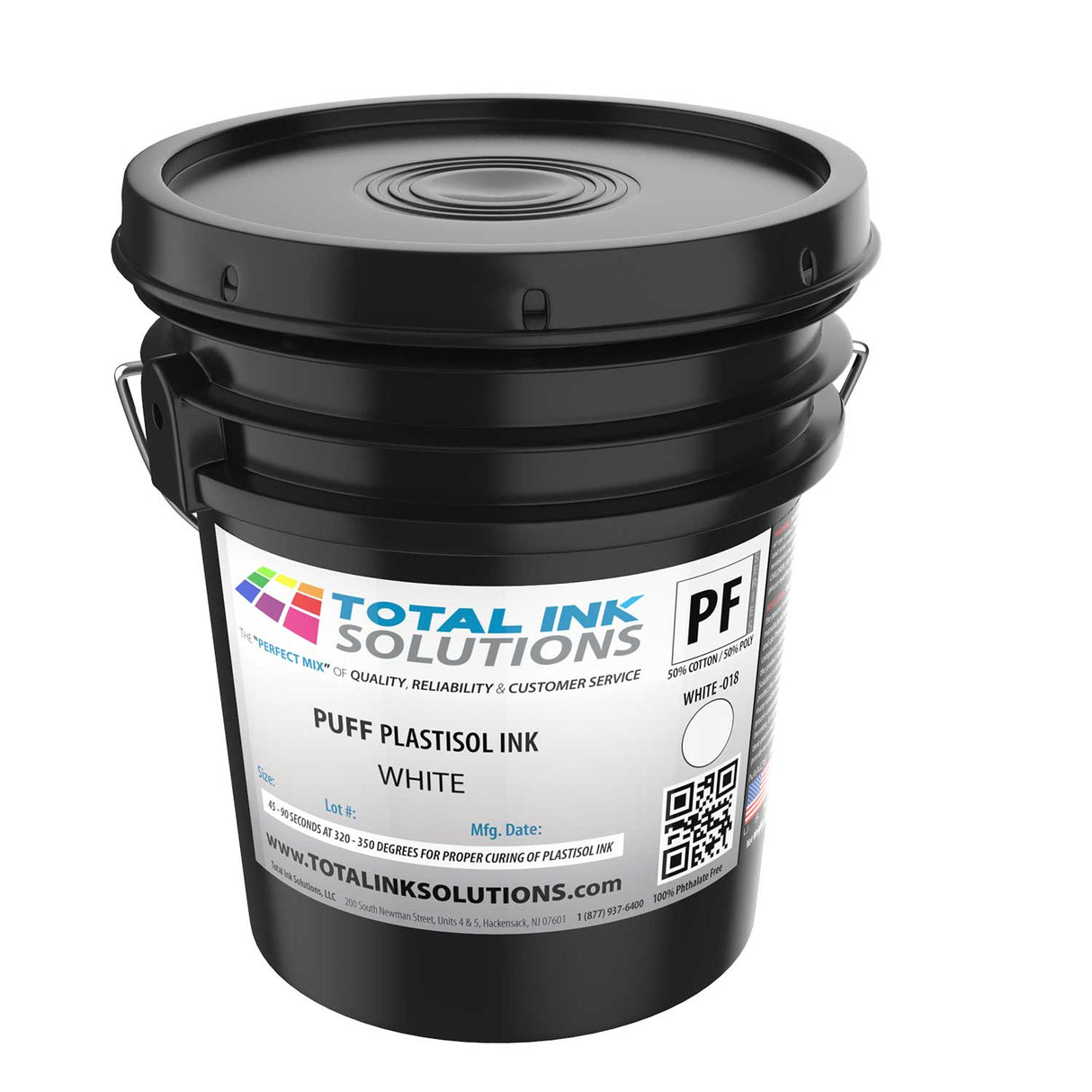 Puff Plastisol Ink Colors – 5 Gallon – For Cotton, Polyester & Blends