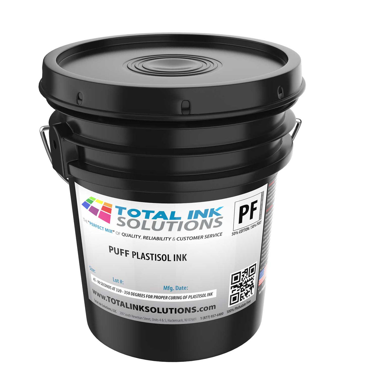 Puff Plastisol Ink Colors – 5 Gallon – For Cotton, Polyester & Blends