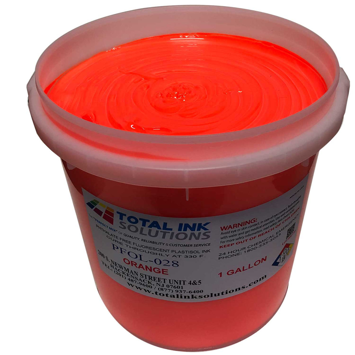 Fluorescent Puff Day Glow Plastisol Ink – Safety Orange – 3D Effect