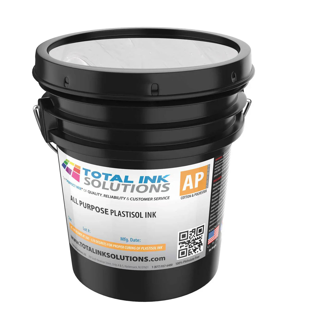 All Purpose Plastisol Ink – White – For Cotton, Polyester & Blends