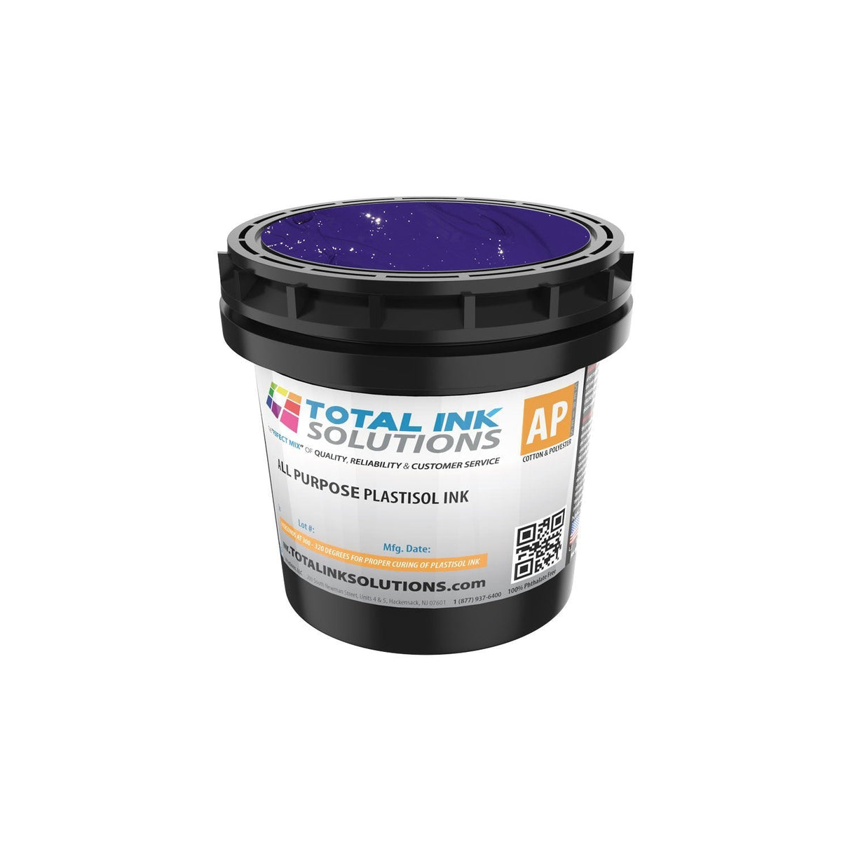 All Purpose Plastisol Ink – Colors – Quart – For Cotton, Polyester & Blends