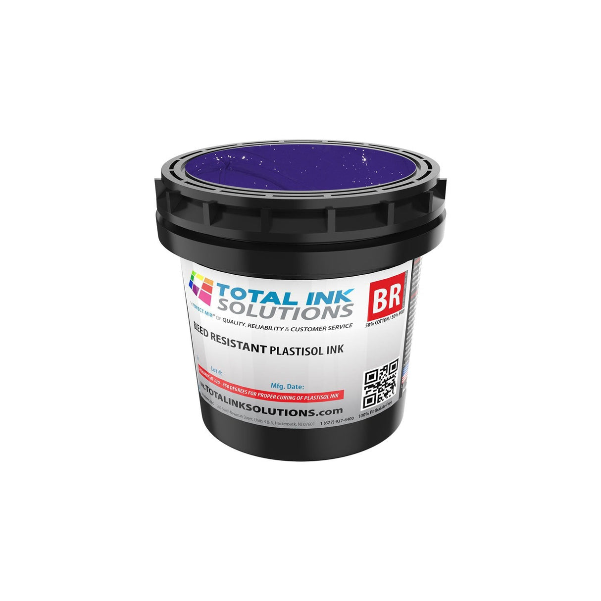 Bleed Resistant Plastisol Ink – Quart – For 50/50 Cotton/Poly Blends