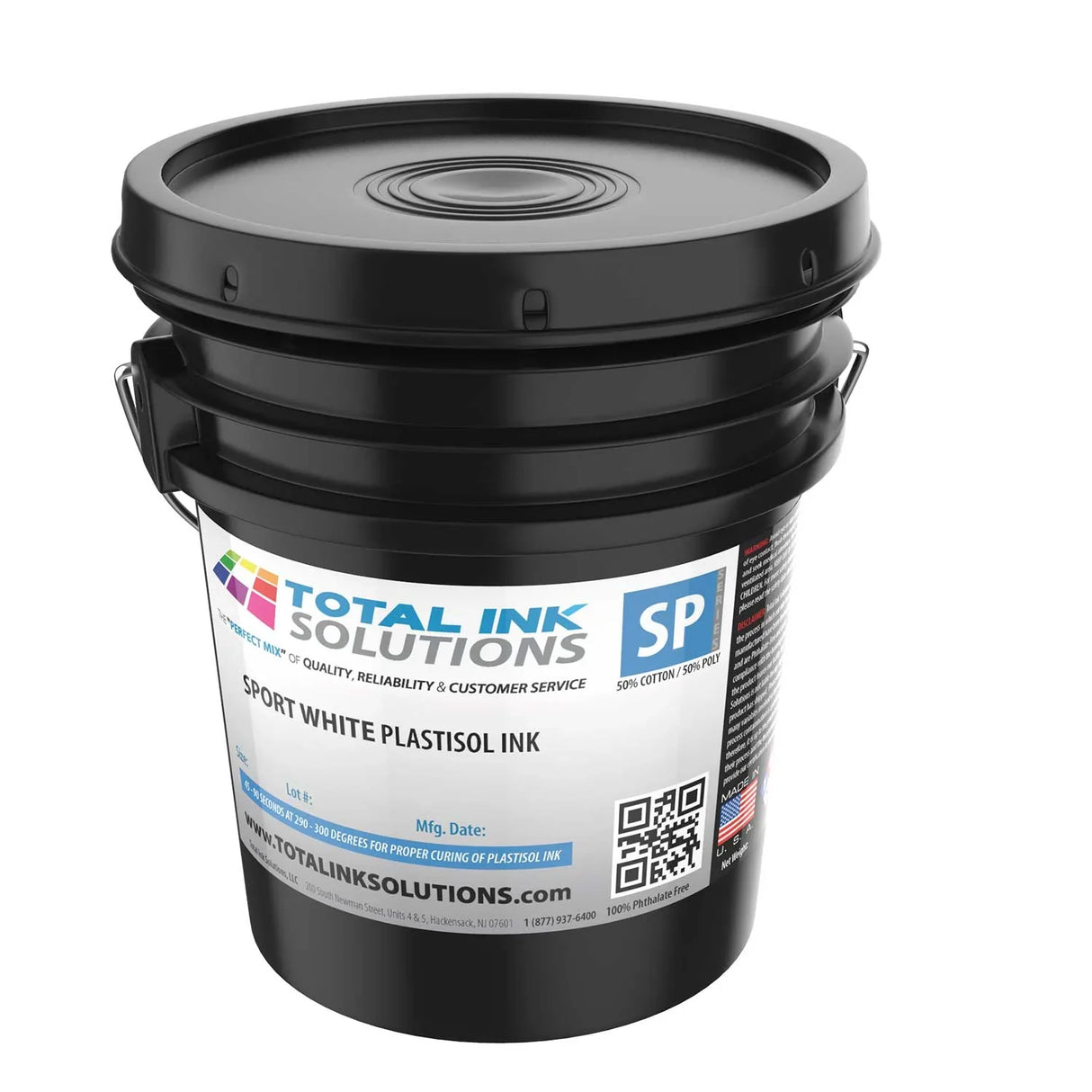 Powderless White Plastisol Ink – For 50/50 Cotton-Poly Blends