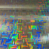 Holographic Interlocking Squares Printable Sticker