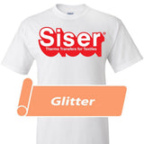 Siser® Glitter White and Neon Heat Transfer Vinyl - 20" X 1 YD