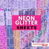 Siser® Glitter White and Neon Heat Transfer Vinyl - 20" X 1 YD
