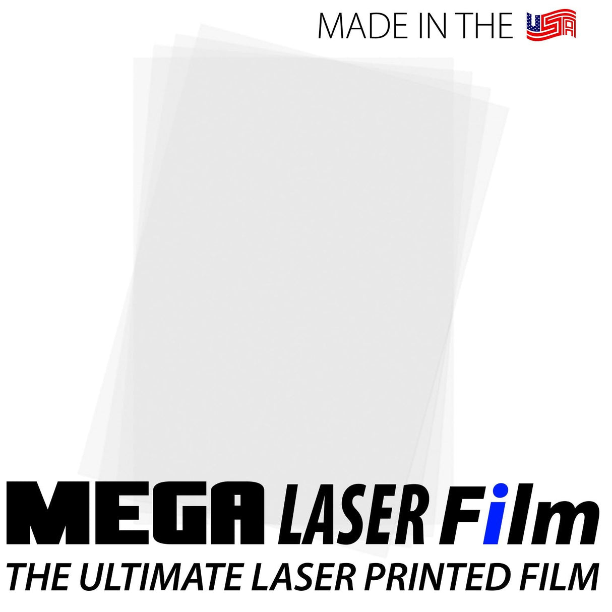 Mega Laser Film 8.5" x 11" – High-Quality Polyester Laser Film for Screen Printing