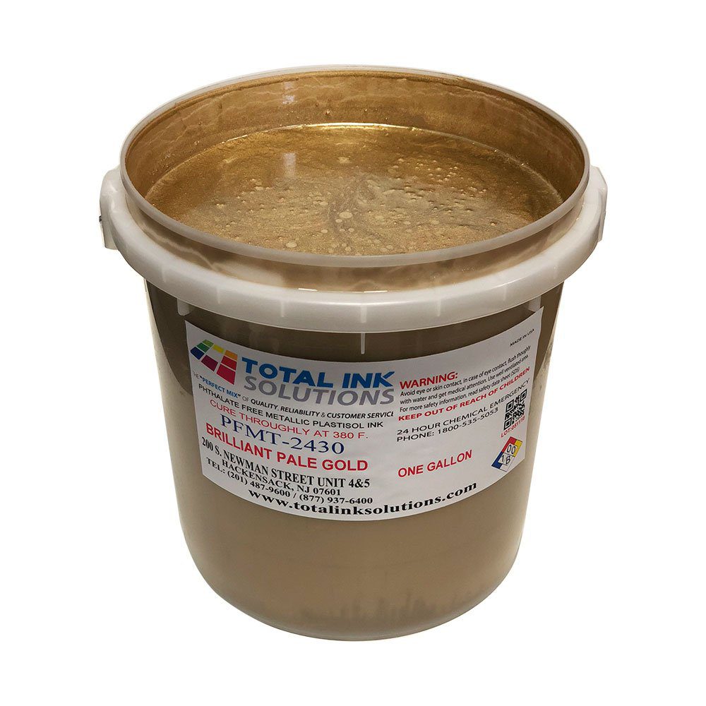 Metallic Brilliant Pale Gold Plastisol Ink