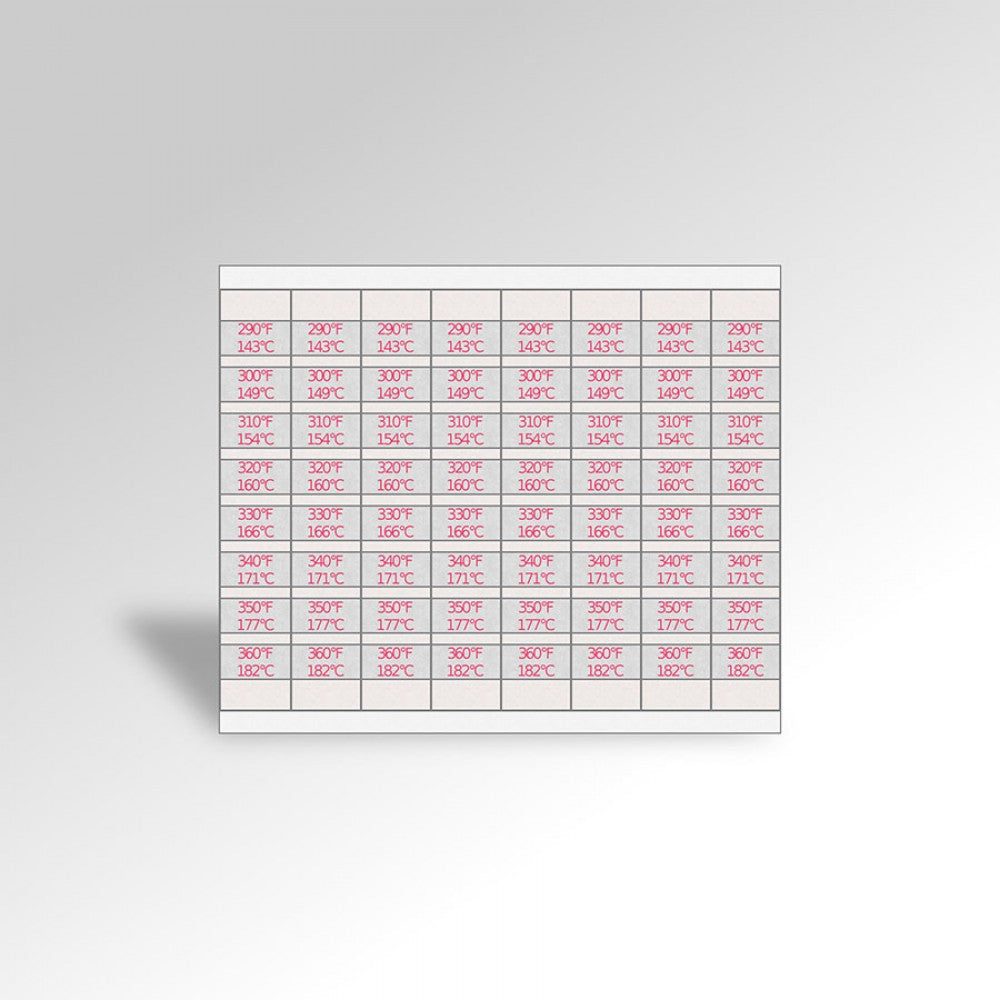 Temperature Strips – 8-Temp Thermolabel – Test Dryer Accuracy for Heat Press & Screen Printing